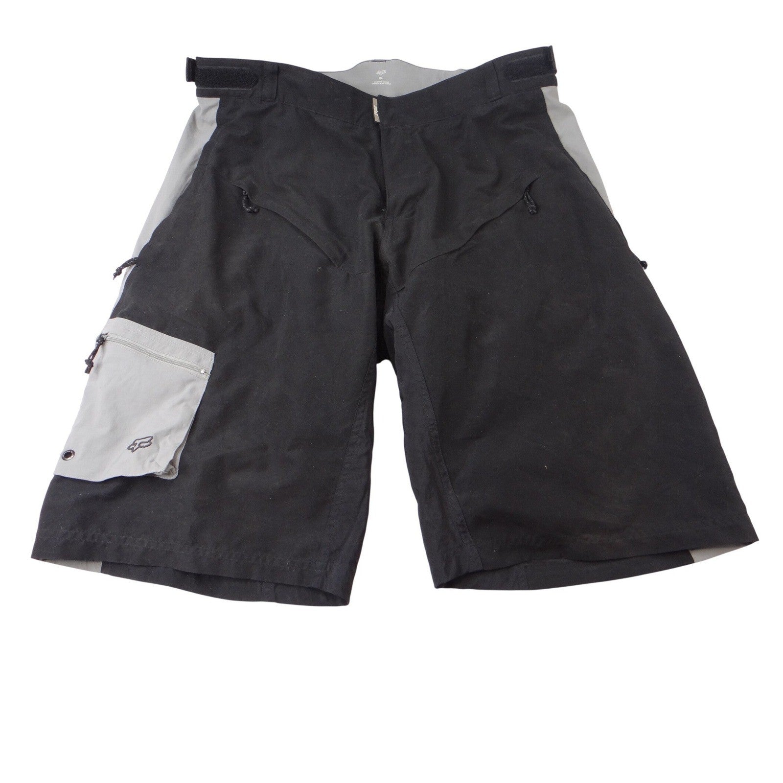 Fox Racing Mens XL Black Gray Mountain Bike Cycling Shorts Padded Liner