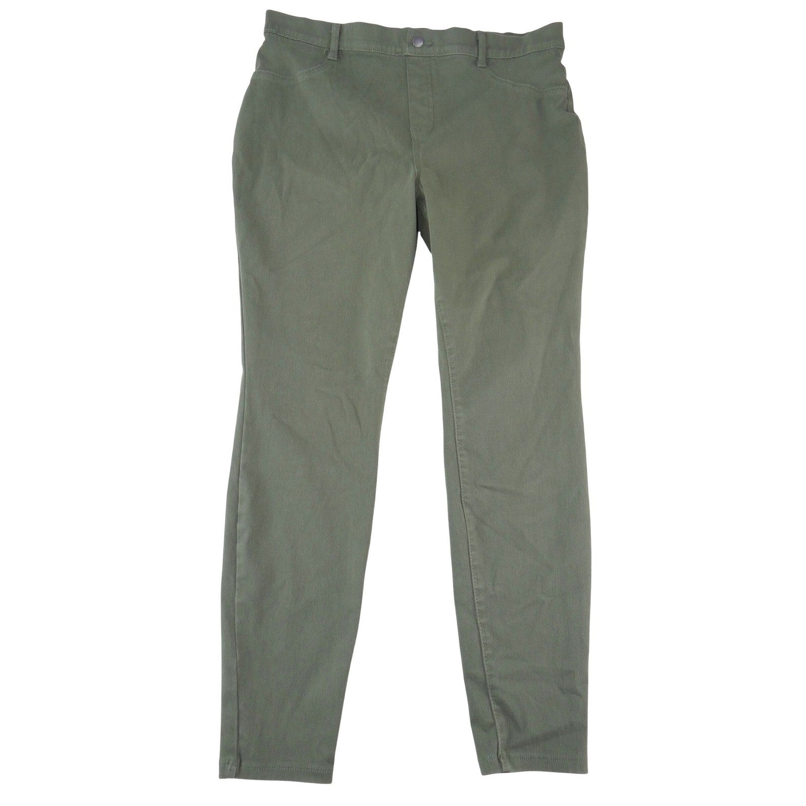 Time and Tru Womens XL 16-18 Olive Green High Rise Stretch Pull On Jeggings