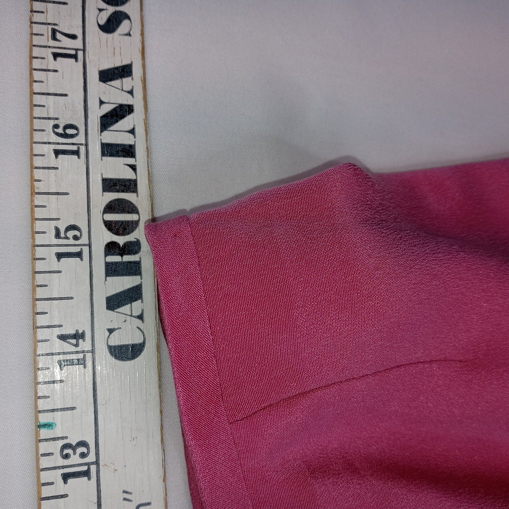 VTG Preston & York Silk Pink Blazer Skirt Suit Womens 12 Short Sleeve Tailored