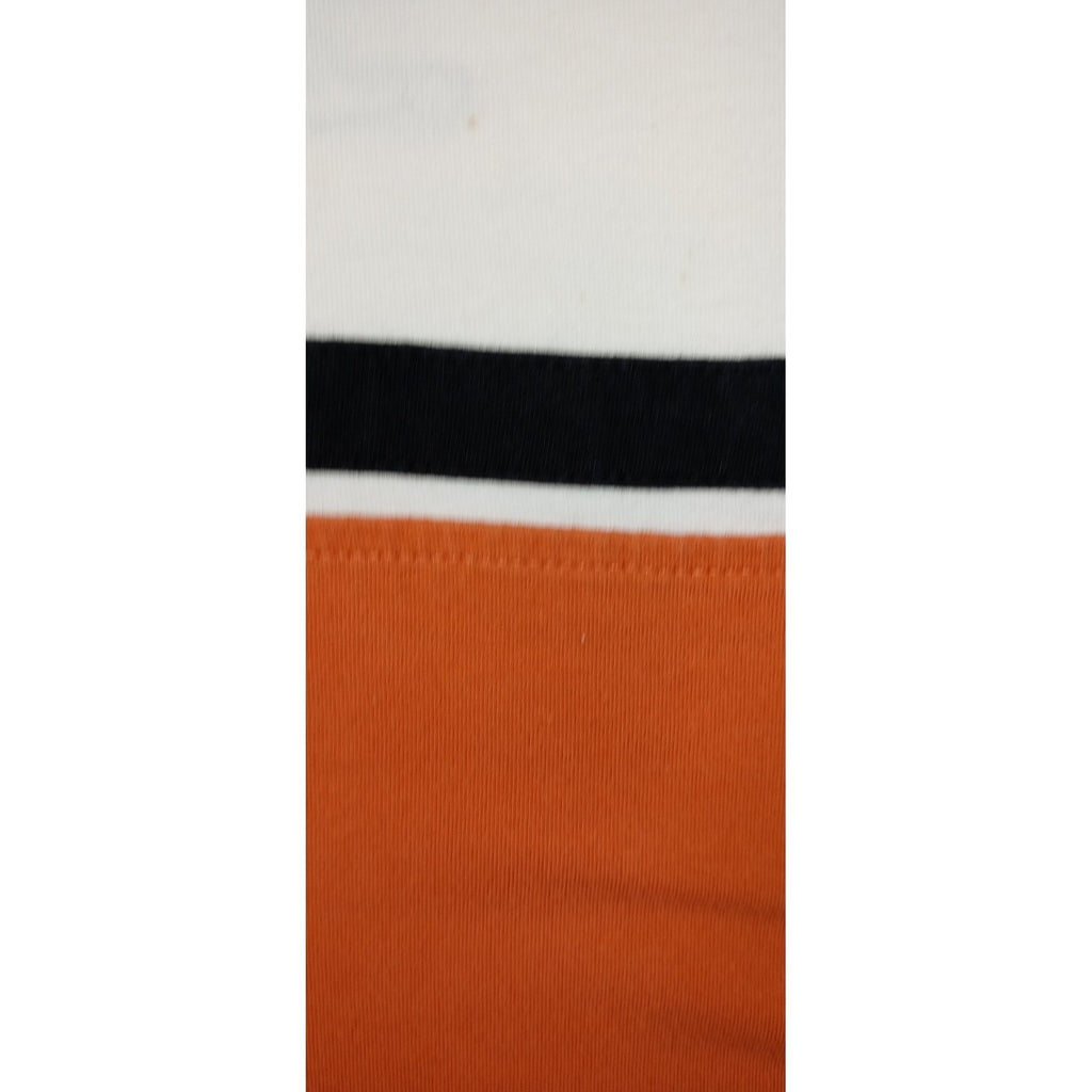Harley Davidson Motorcycles Women's Orange White Quarter Zip Shirt
