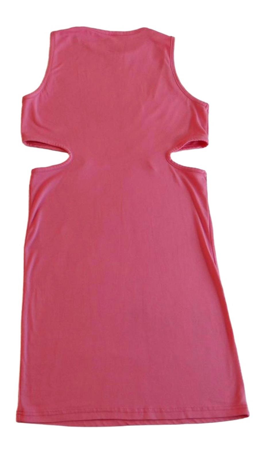 Trendy Cut-Out Pink Dress - Size L