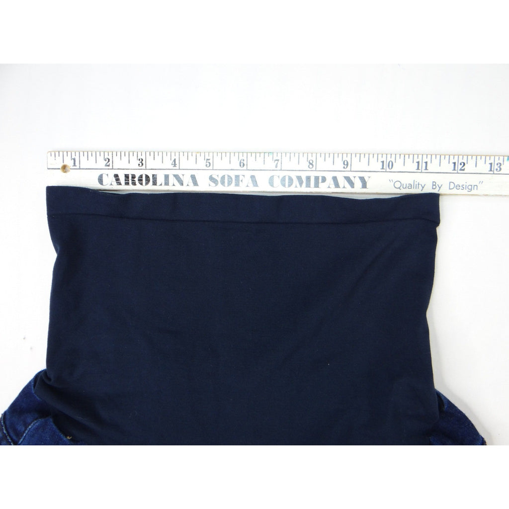Indigo Blue Maternity Jeans Dark Wash Stretchy Full Panel Skinny Leg Size M/L