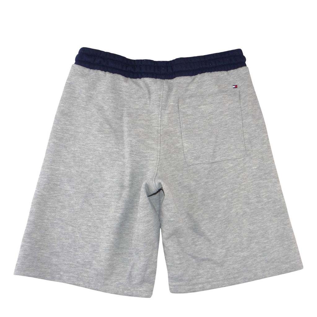 Tommy Hilfiger Boys Gray Navy Blue Logo Fleece Sweat Shorts Size M 10/12