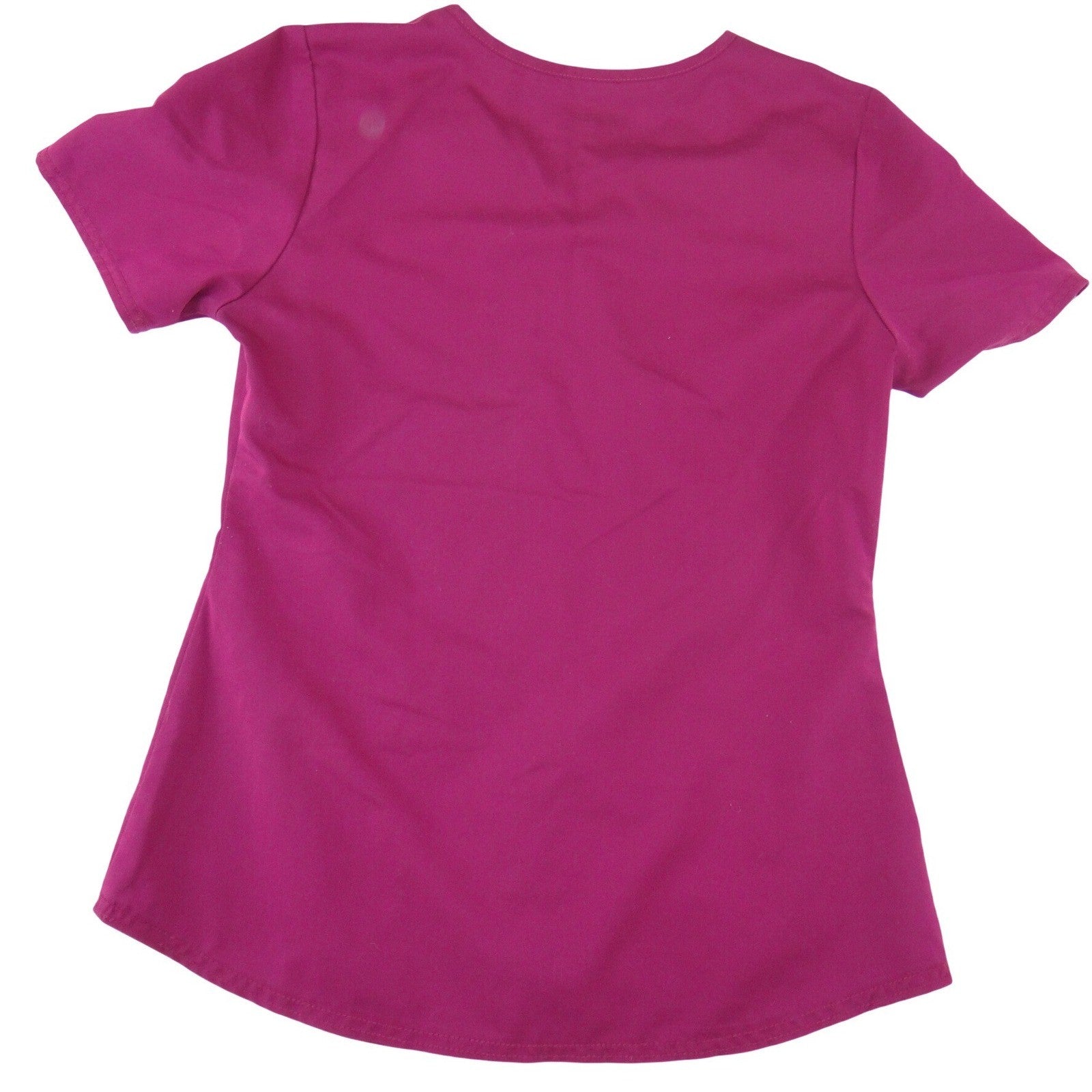 Scrubstar Ultimate Magenta Purple V-Neck Scrub Top Womens Small Zipper Pocket