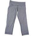 Lululemon Wunder Under Crop Grey Space Dye Textured Leggings Size 8 High Rise