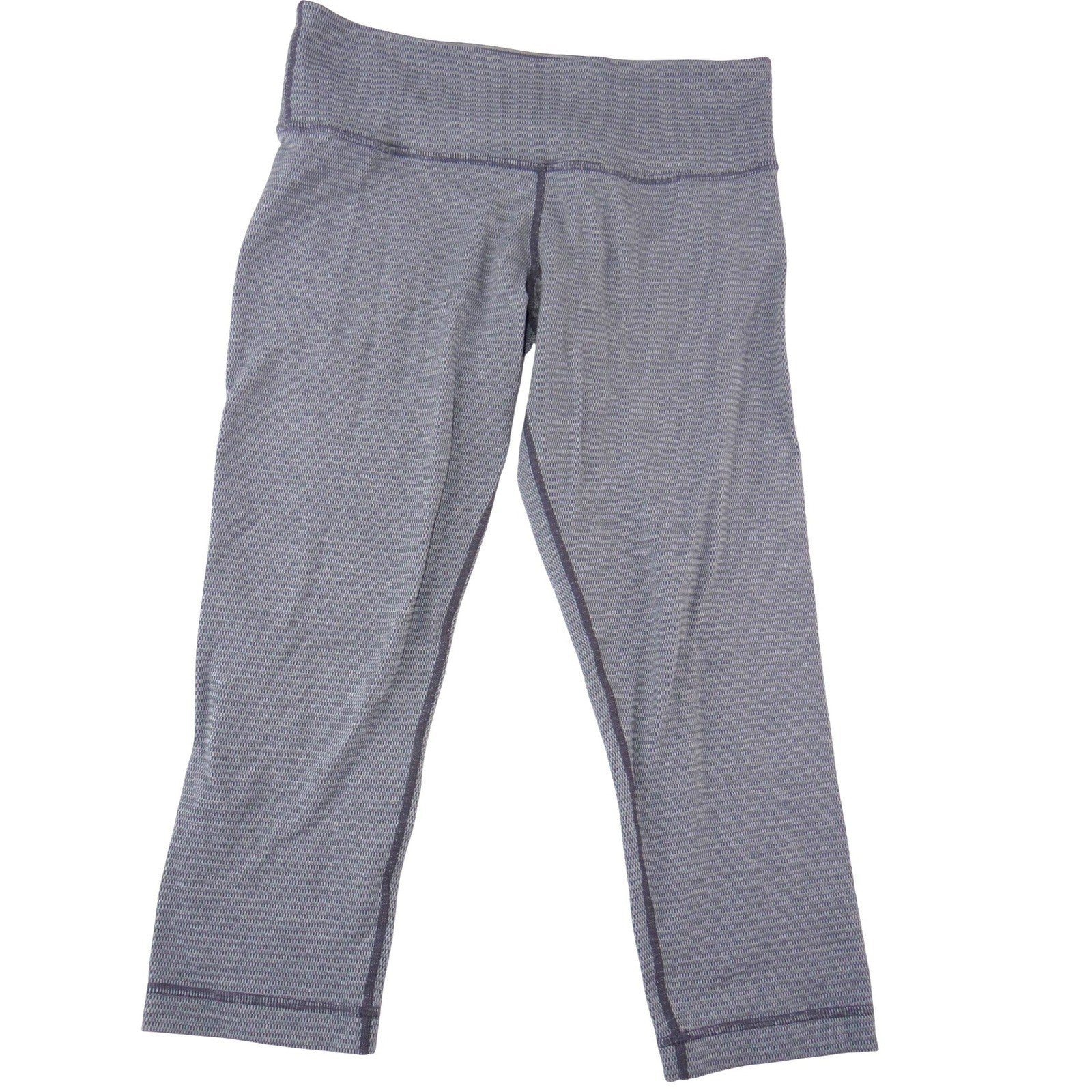 Lululemon Wunder Under Crop Grey Space Dye Textured Leggings Size 8 High Rise