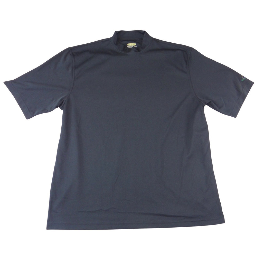 Greg Norman Play Dry Mens XL Black Mock Neck Short Sleeve Golf Performance Shirt
