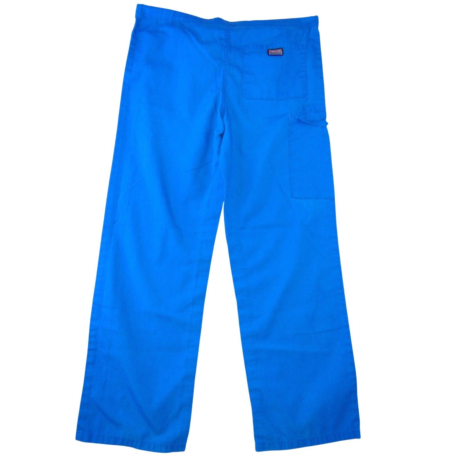 Cherokee Workwear Scrub Pants Royal Blue Drawstring Cargo Medical Uniform XS