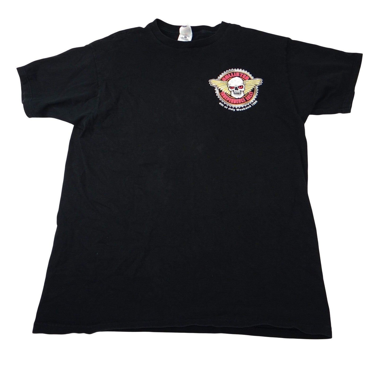 Vintage Hollister Independence Rally 1999 Skull Wings Graphic TShirt XL Black