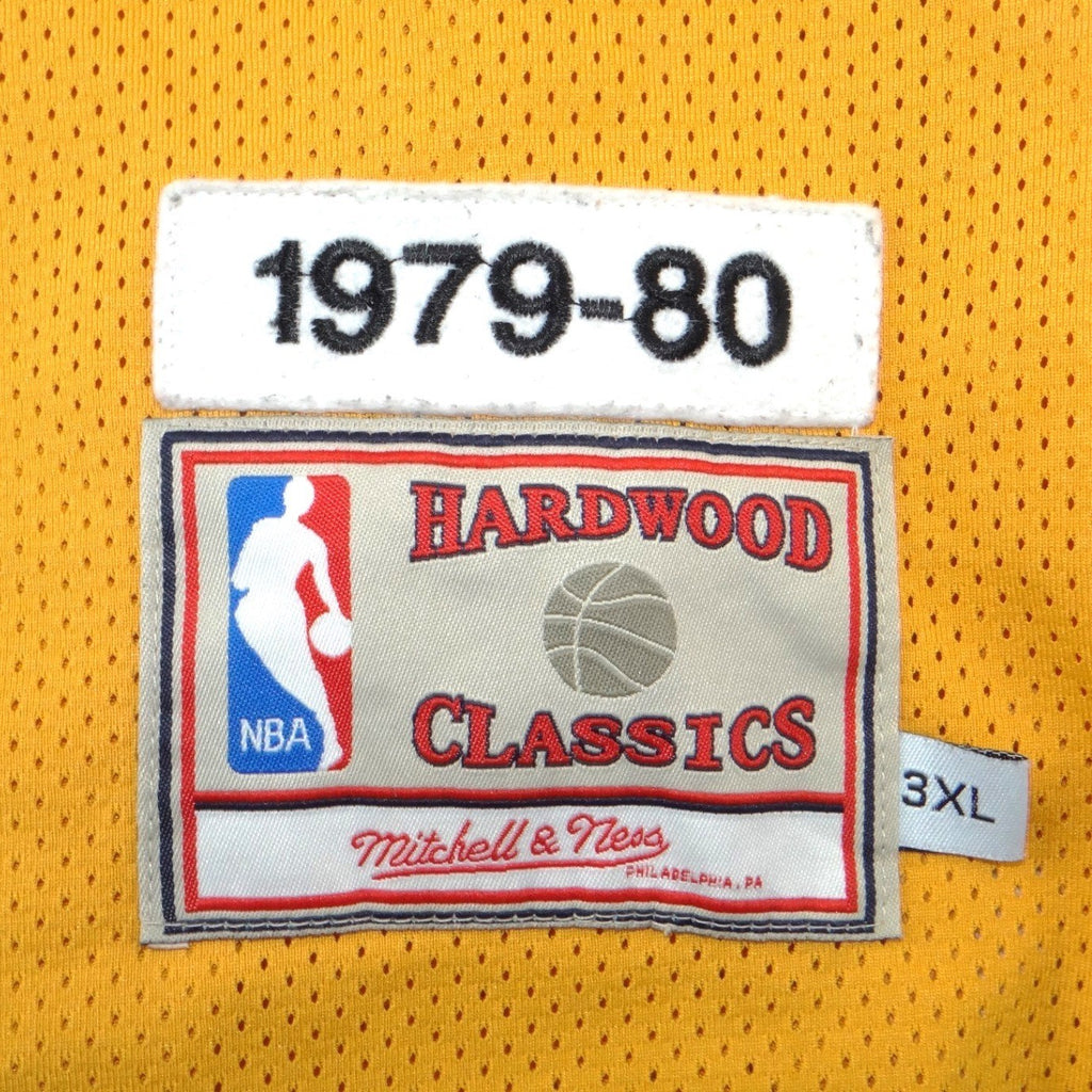 Rare Lakers Magic Johnson 32 Jersey 1979-80 Gold Mens 3XL Mitchell & Ness