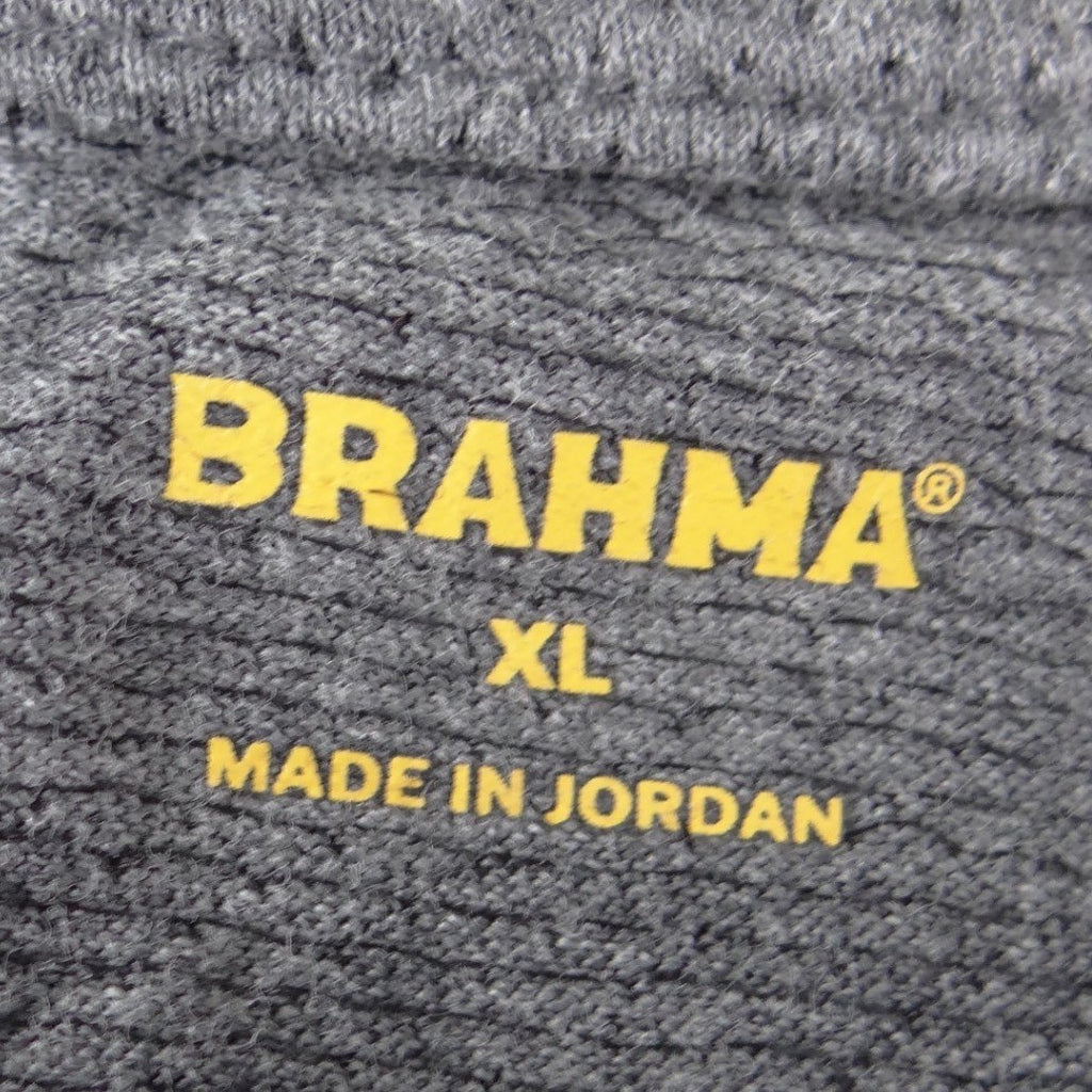 Brahma Mens XL Long Sleeve Pocket T-Shirt Charcoal Gray Heather Workwear
