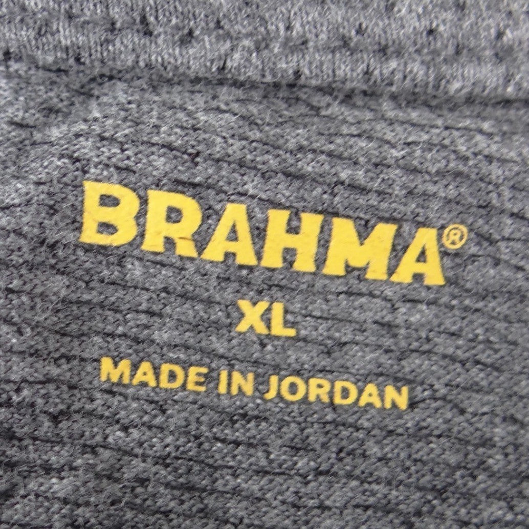 Brahma Mens XL Long Sleeve Pocket T-Shirt Charcoal Gray Heather Workwear