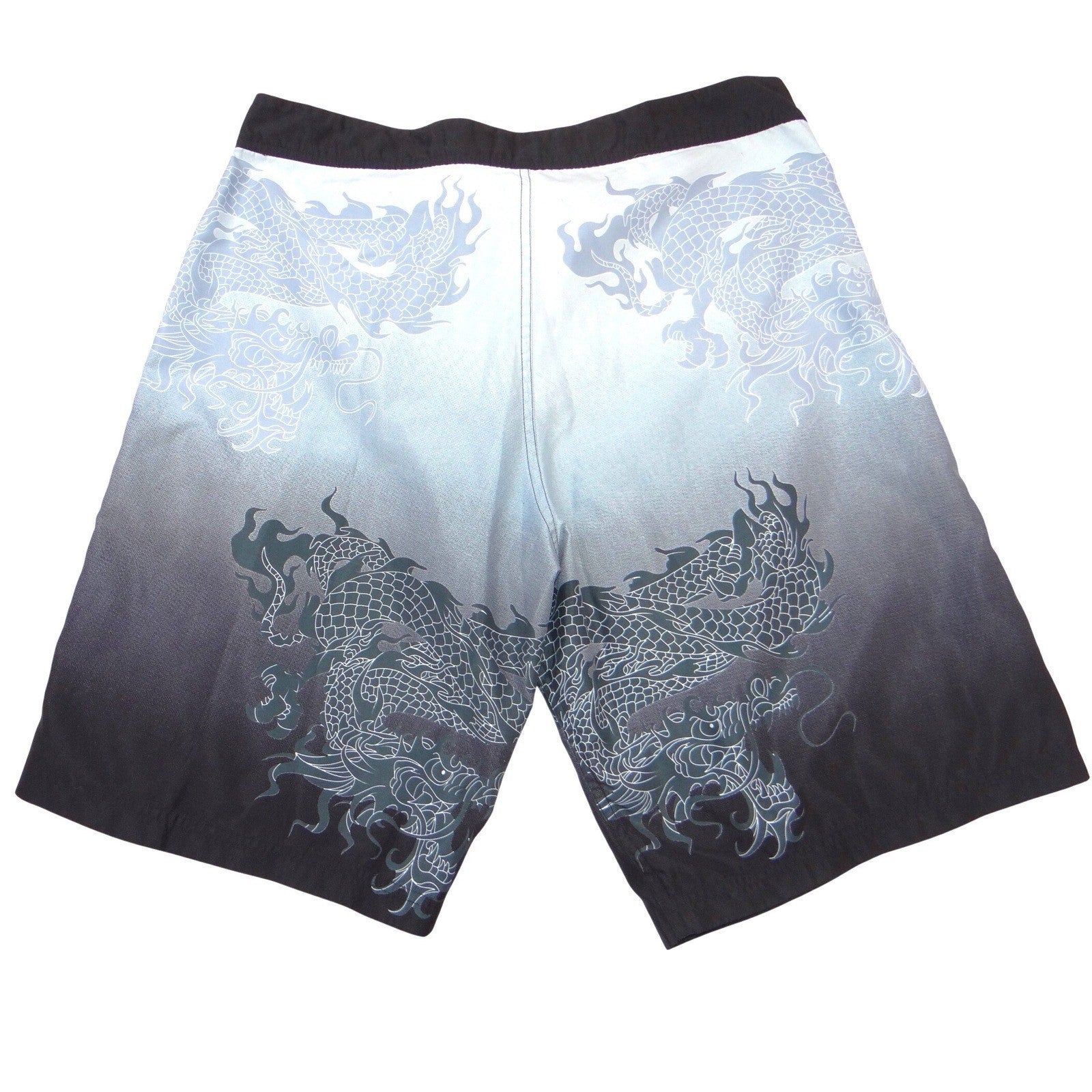 JNCO Jeans Mens Dragon Graphic Board Shorts Grey Black Y2K Skate Swim Trunks 36