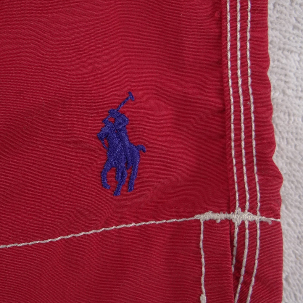 Polo Ralph Lauren Mens Red Board Shorts Cargo Swim Trunks Size Large