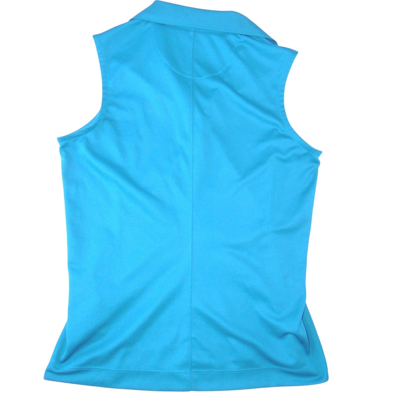 Nike Golf Womens Sleeveless Polo Shirt Teal Blue Fit Dry Medium