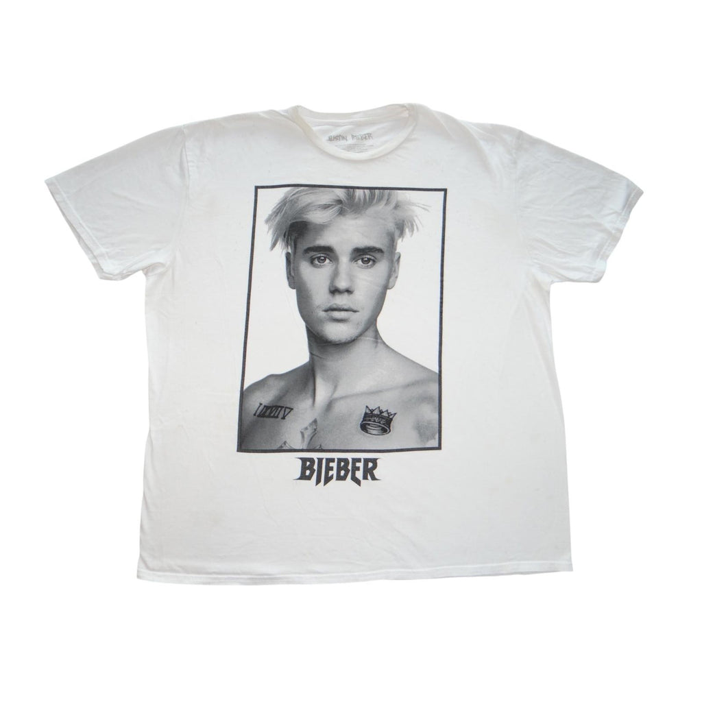 White Justin Bieber Graphic T-Shirt