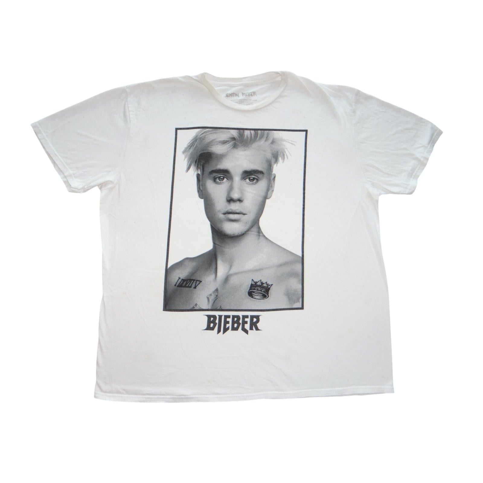 White Justin Bieber Graphic T-Shirt