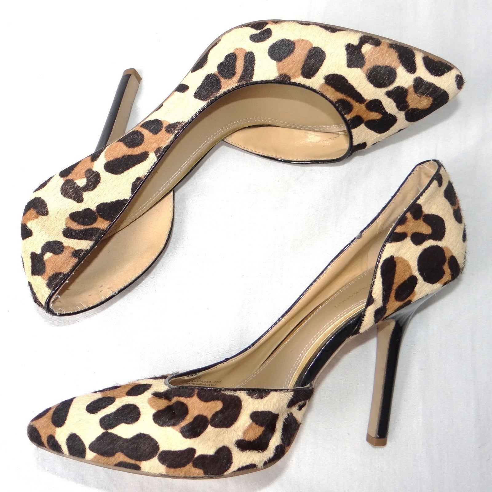 BCBGeneration Jaze Leopard Print Calf Hair d'Orsay Pumps Heels Size 9M PL-JAZE-X