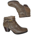 Baretraps Rhapsody Womens Taupe Brown Slouchy Ankle Boots Block Heel 7M