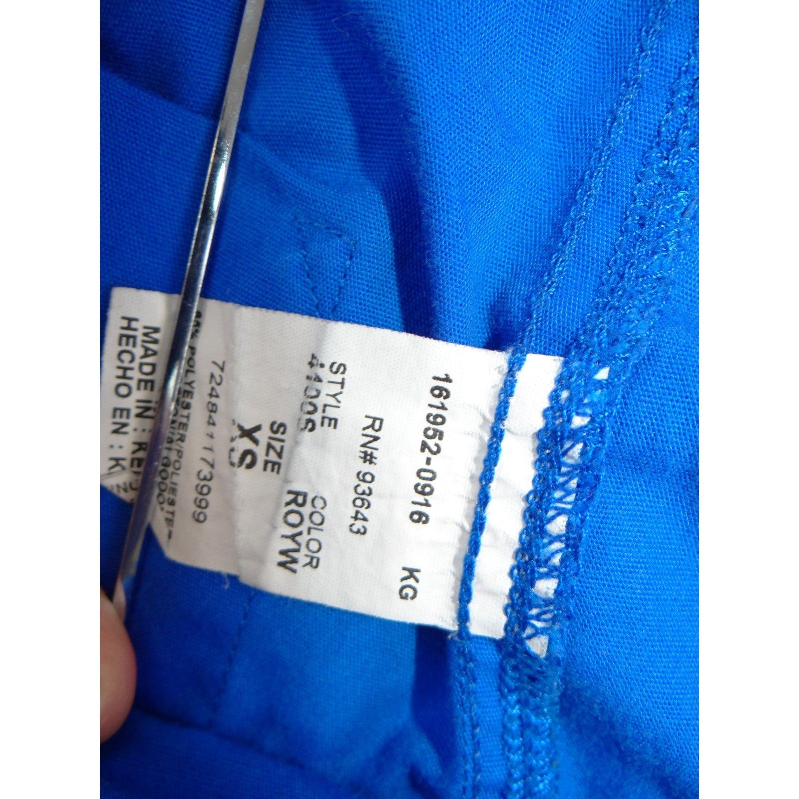 Cherokee Workwear Royal Blue Scrub Pants Women XS Drawstring Cargo Pocket