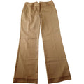 Y2K A. Byer Womens Tan Brown Pinstripe Wide Leg Dress Pants Trouser Size 9