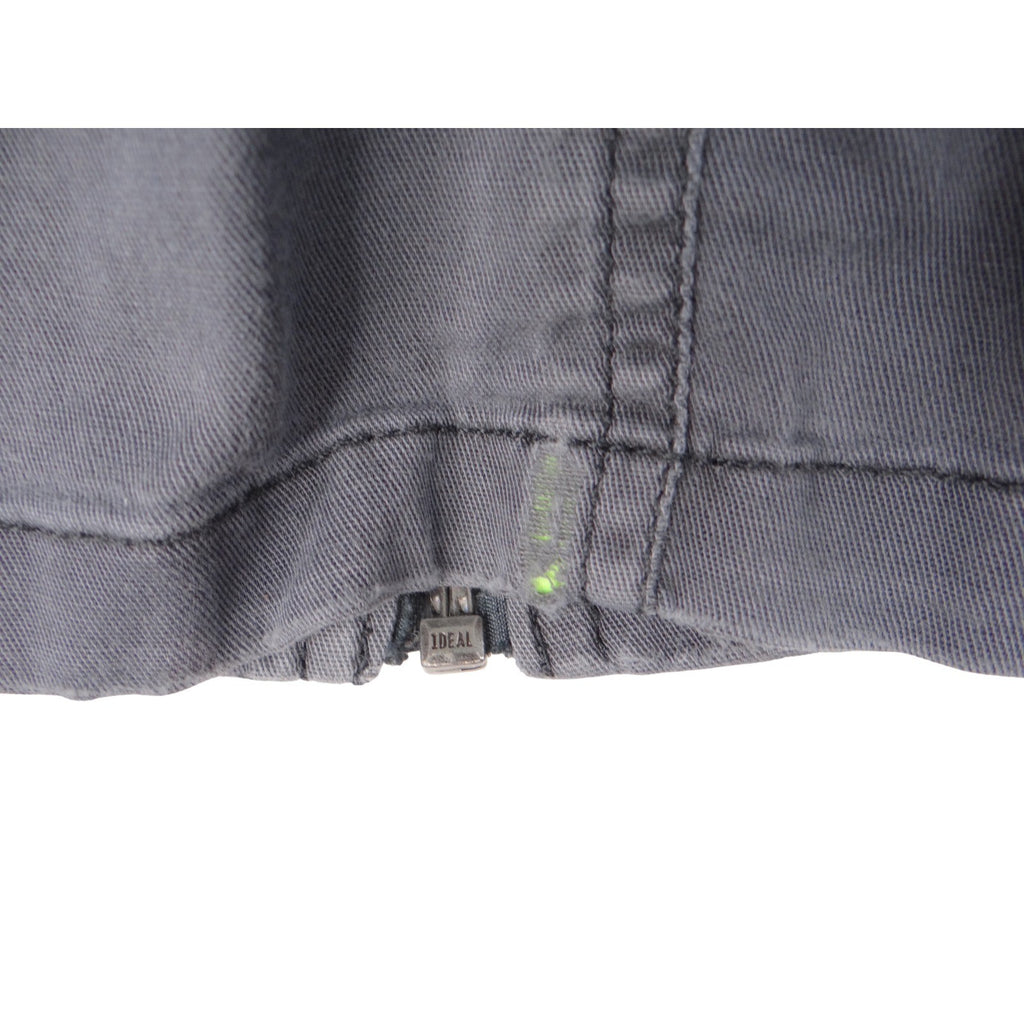 Express Gray Utility Jacket Women's Size L Patches Military Style