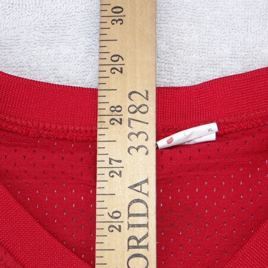 Philadelphia Phillies Red Mesh V-Neck Baseball Jersey XL Short Sleeve