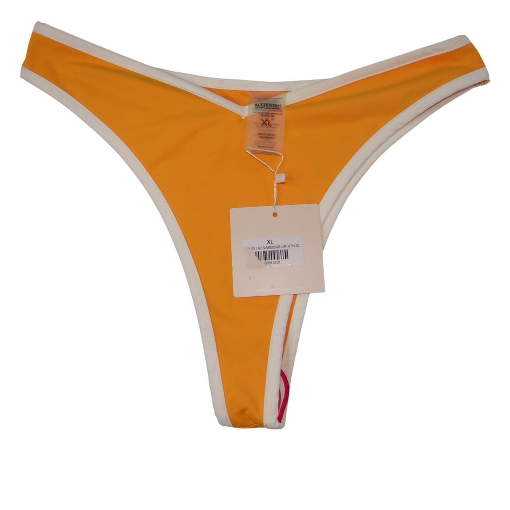 NWT-Kittenish by Jessie James Decker Orange Thong Bikini Bottoms Size XL