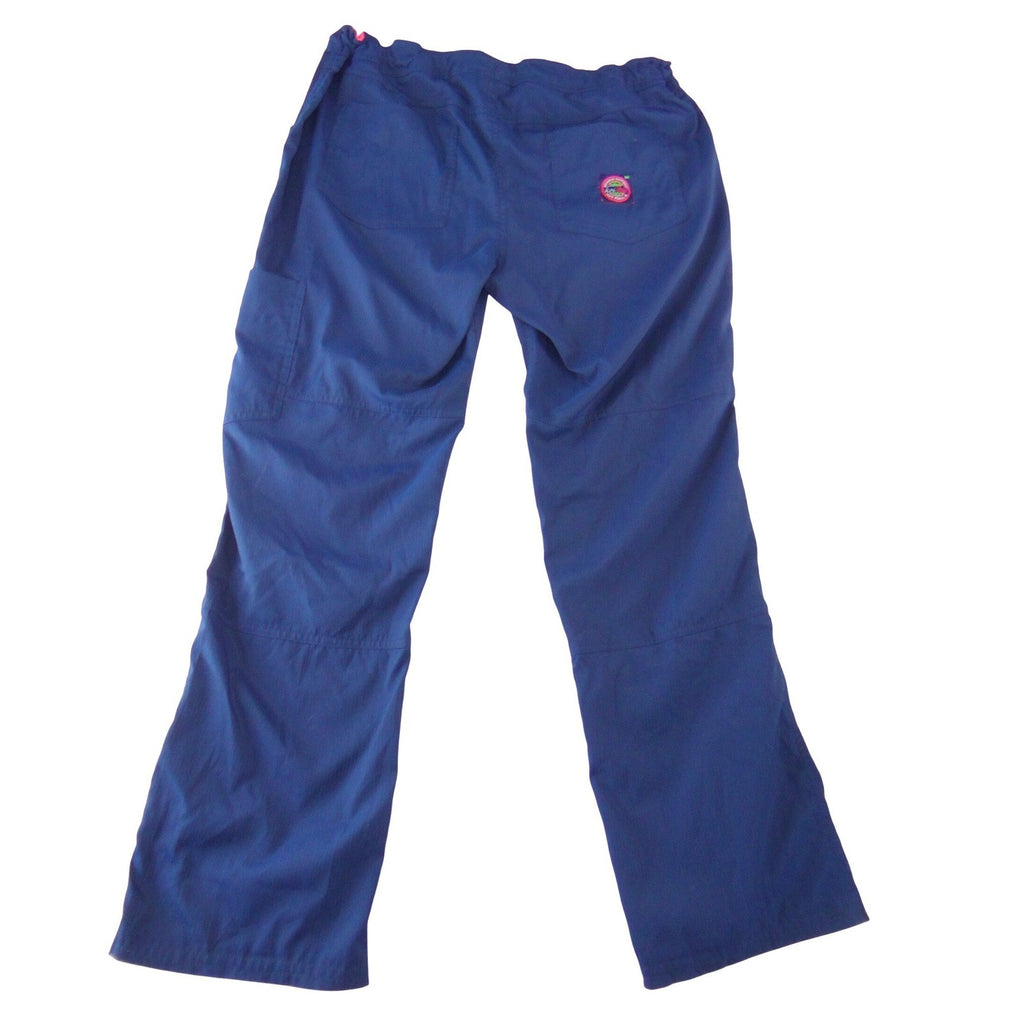 Koi Lite Peace Navy Blue Slim Fit Scrub Pants Womens Medium 721 Drawstring Cargo