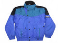 VTG Zermatt Men's Blue and Teal Nylon Winter Jacket - Med