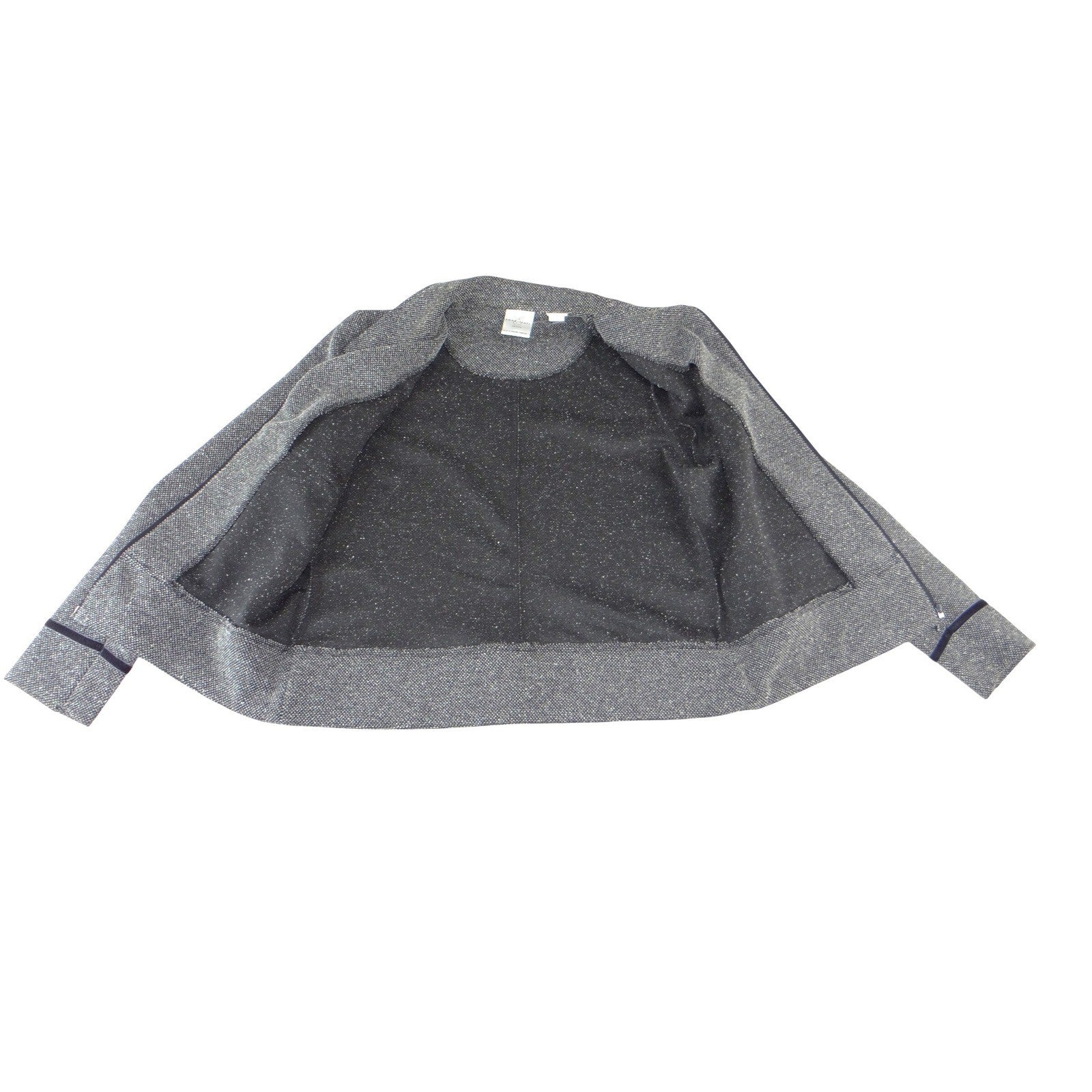 Emma James Petite Grey Textured Zip-Up Jacket Liz Claiborne Size P