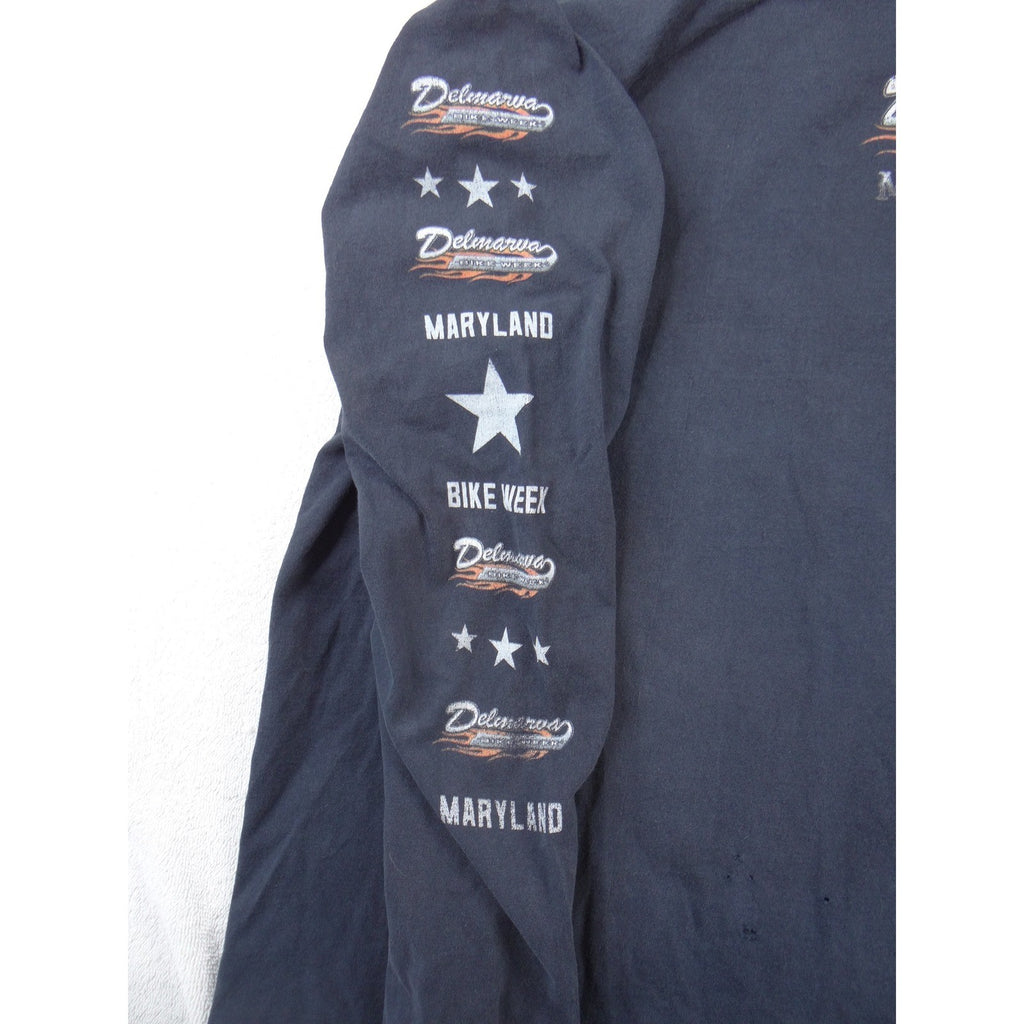 Fruit of the Loom Delmarva Bike Week 2018 Long Sleeve Shirt Mens Medium