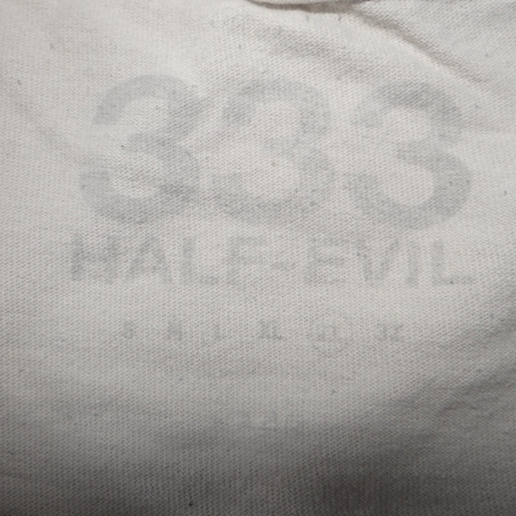 Half Evil 333 Mens Graphic T-Shirt Cream Off-White Devils Rabbits Streetwear XL