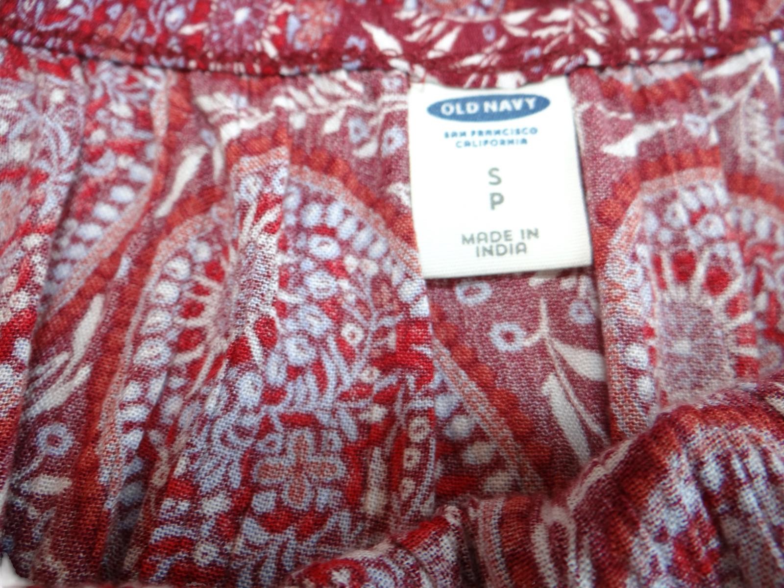 Old Navy Red Paisley Print Off-Shoulder Jumpsuit - Size S