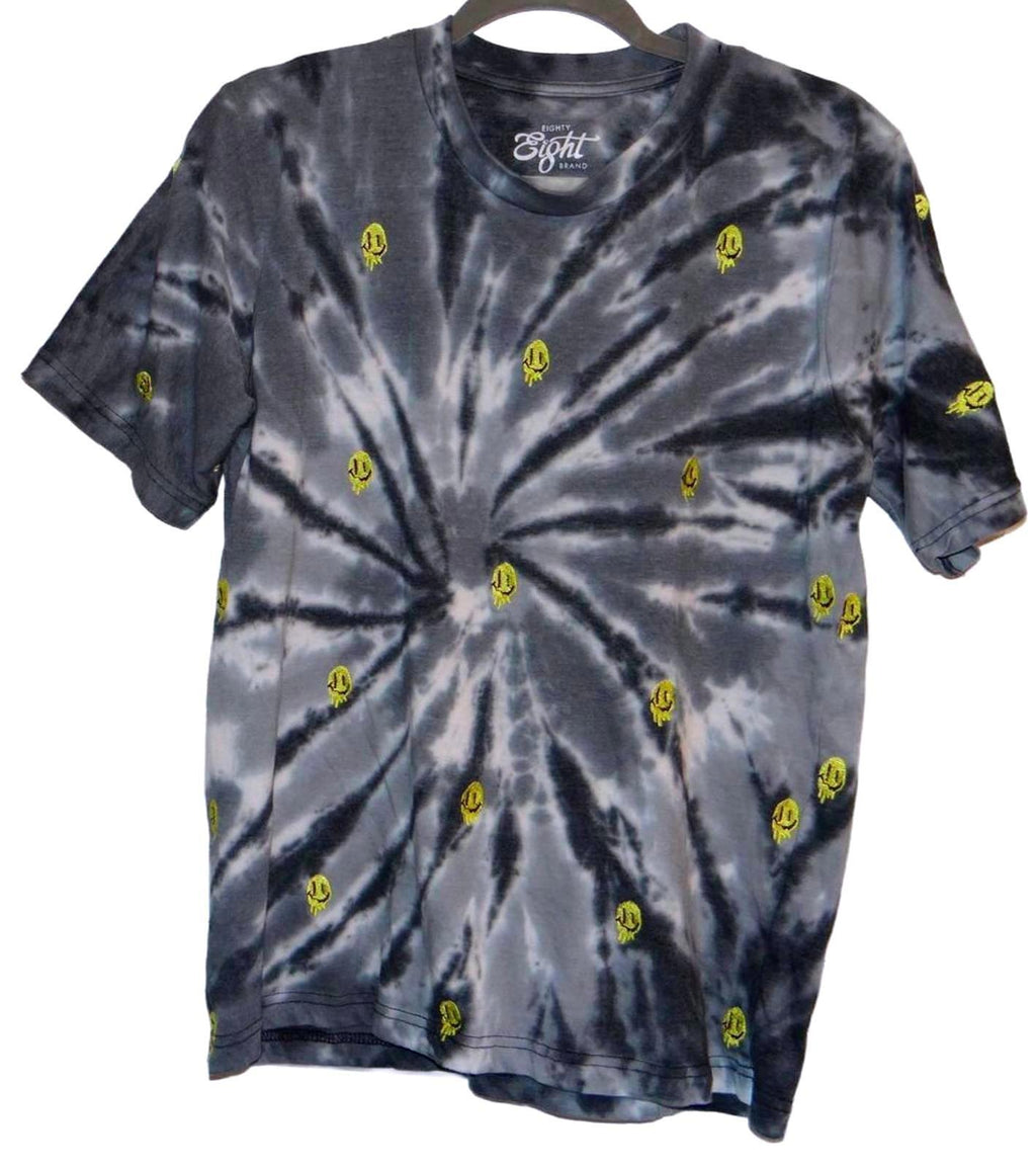 Eighty Eight Brand Tie-Dye Melting Smilies T-Shirt - Small
