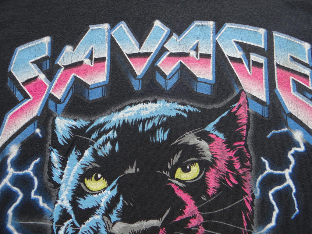 Savage Panther Graphic Tee - Retro 80s Style T-Shirt