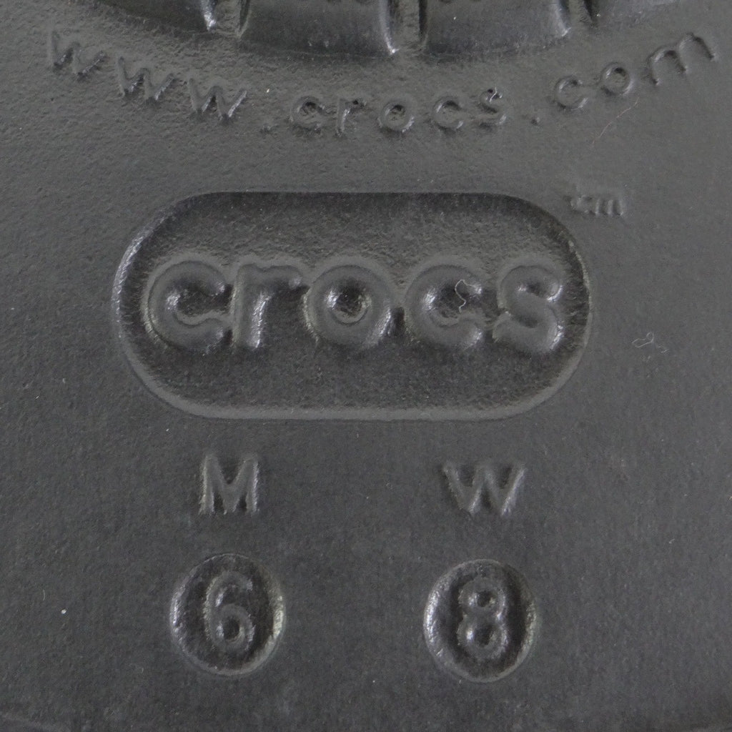 Crocs Crocband Platform Flip Sandals Black White Womens 8 Mens 6 Thong Flatform