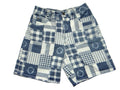 Women's Patchwork Pattern Casual Shorts XXS Size 0-2