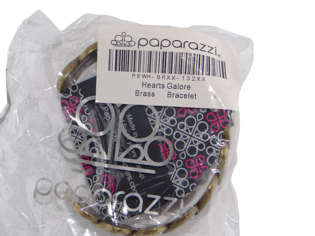 Paparazzi Hearts Galore Brass Bracelet