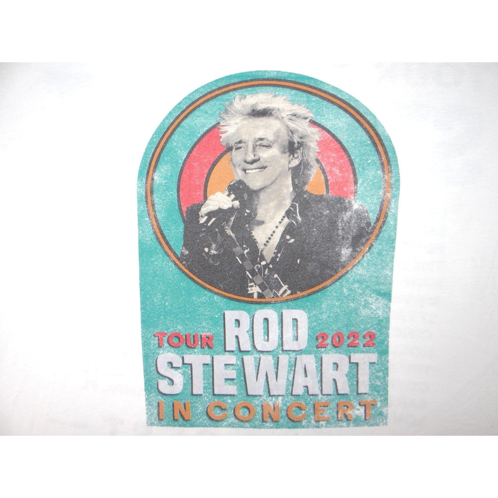 Rod Stewart 2022 Tour In Concert White T Shirt Womens XL
