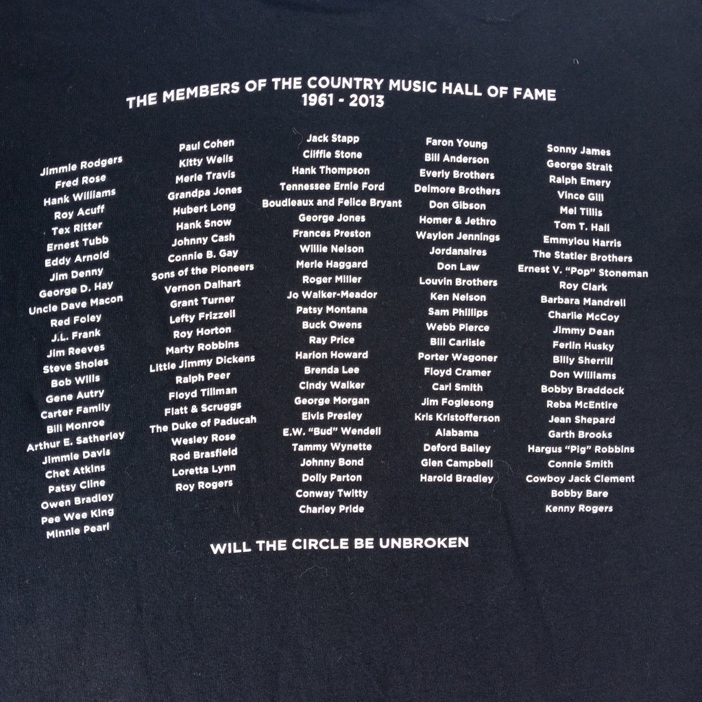 Country Music Hall of Fame and Museum Nashville T Shirt Black Members 1961 2013