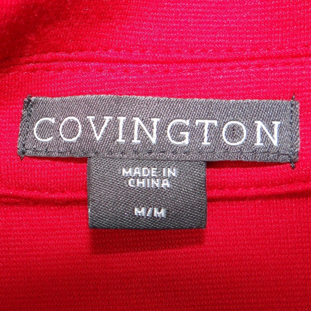 Covington Womens Red Single Button Blazer Jacket Size Medium Professional Office