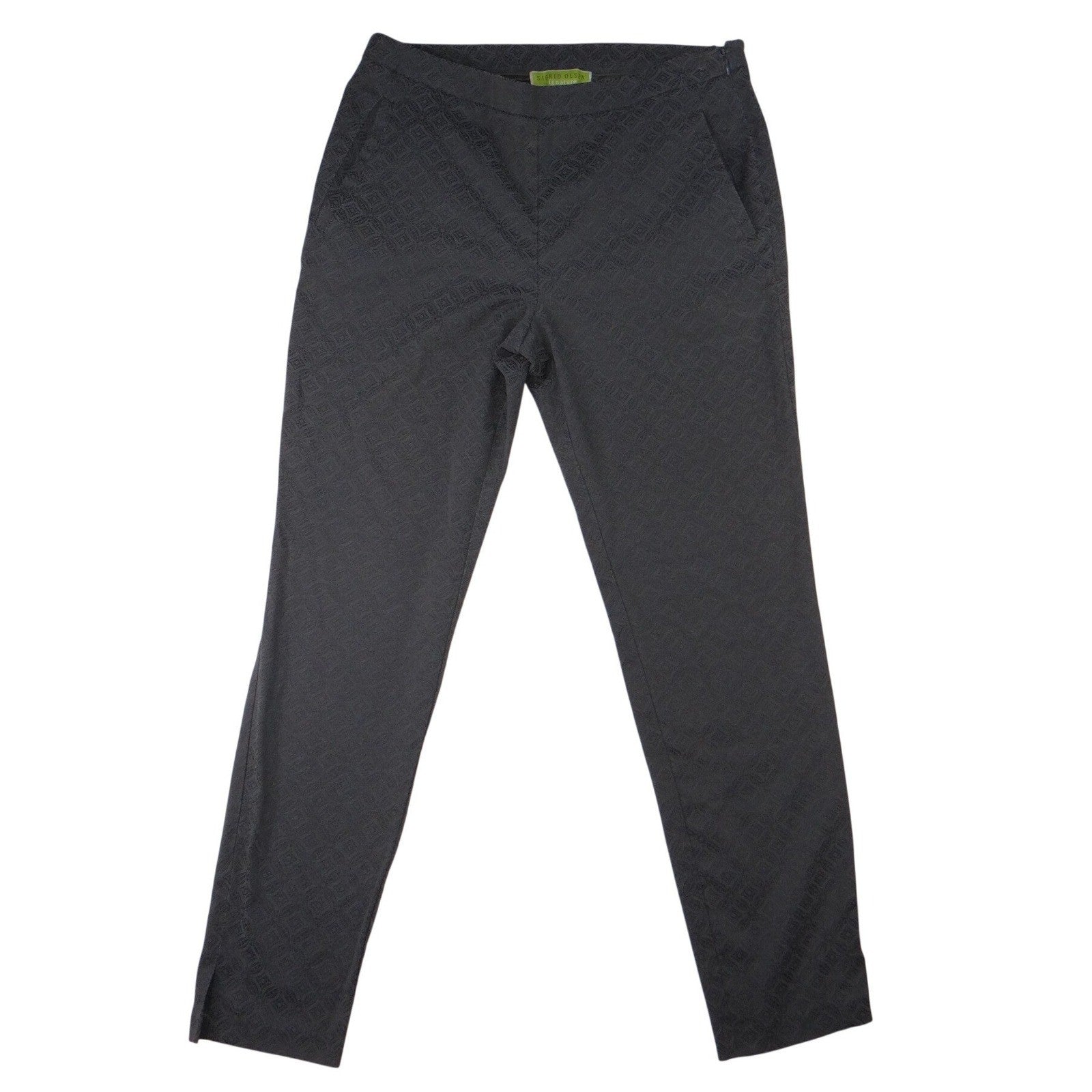 Sigrid Olsen Signature Womens Gray Geometric Pattern Stretch Pants Size 8