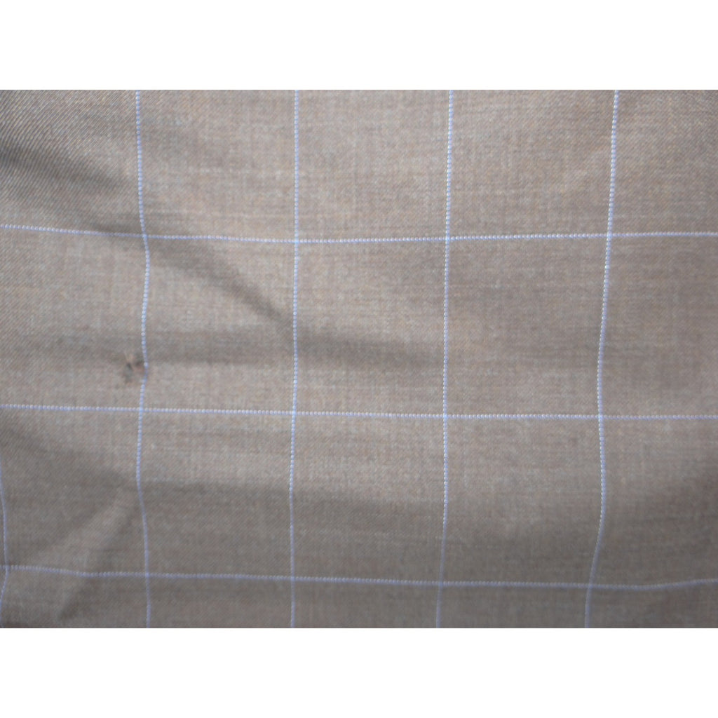 Canali Mens Brown Windowpane Wool Blazer Sport Coat Made in Italy 42R 43R
