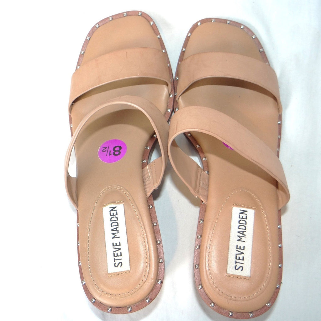 Steve Madden Henrietta Tan Studded Wedge Sandals HNRT01S1 Mens 8.5M