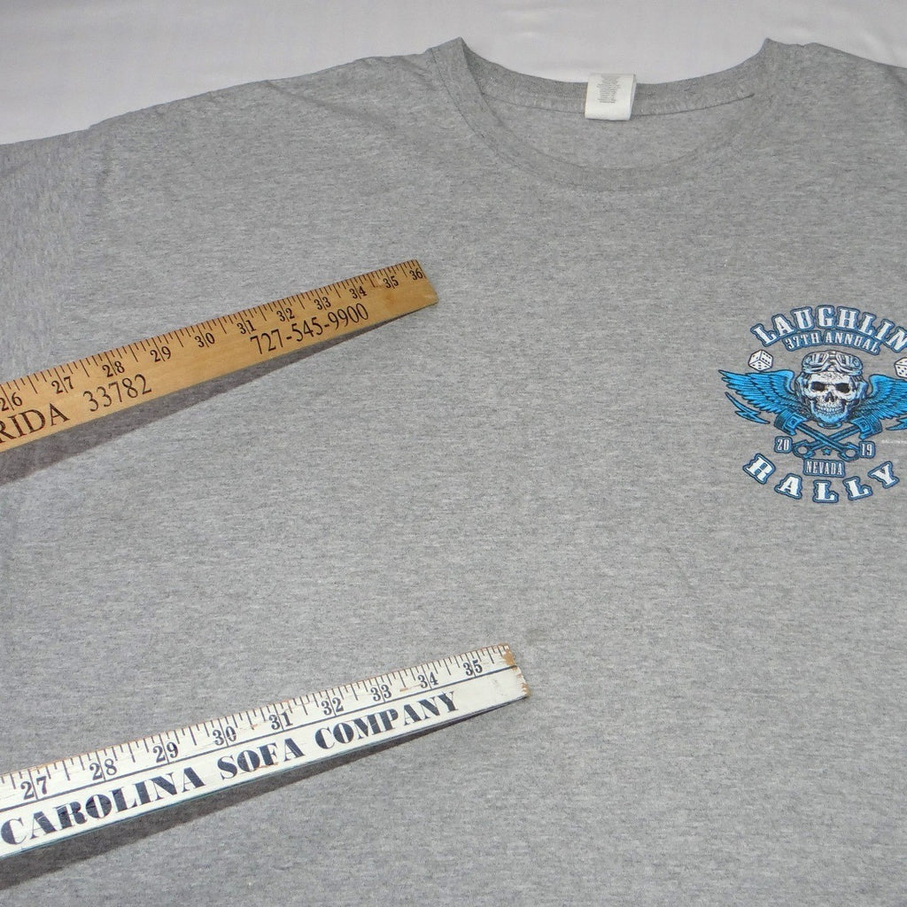 Laughlin 37th Annual Nevada Rally 2019 Mens Gray Graphic T-Shirt XXL
