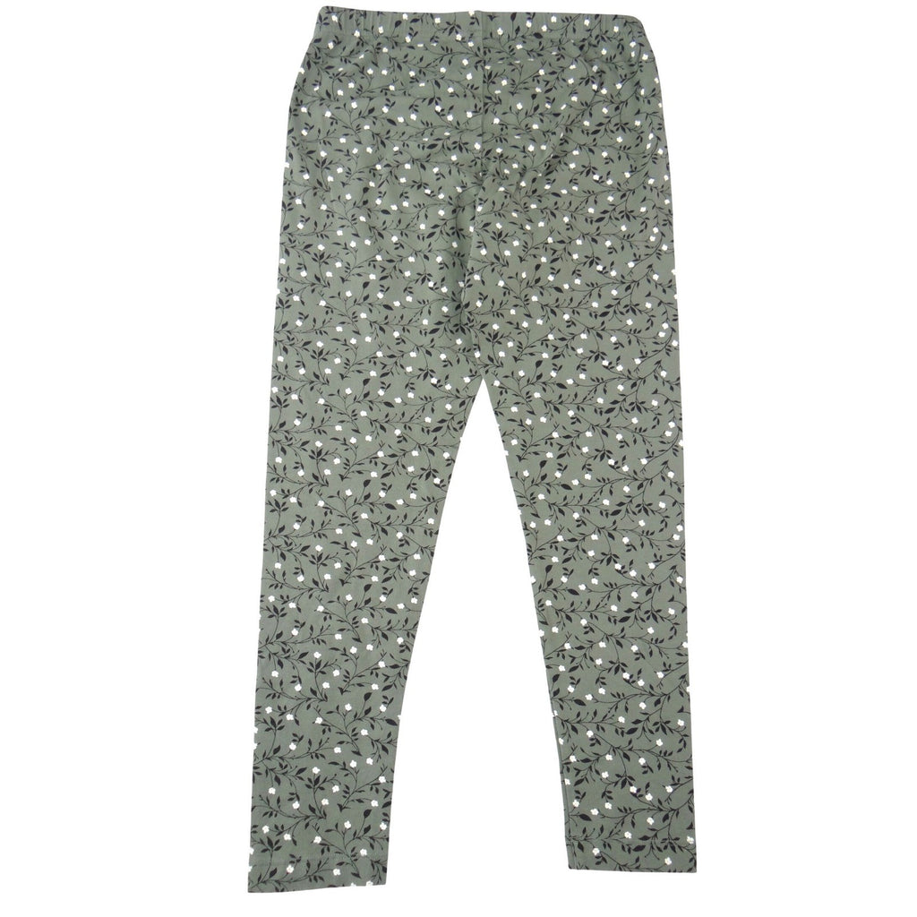 Old Navy Womens Sage Green Floral Print Cotton Spandex Leggings Size M 2305