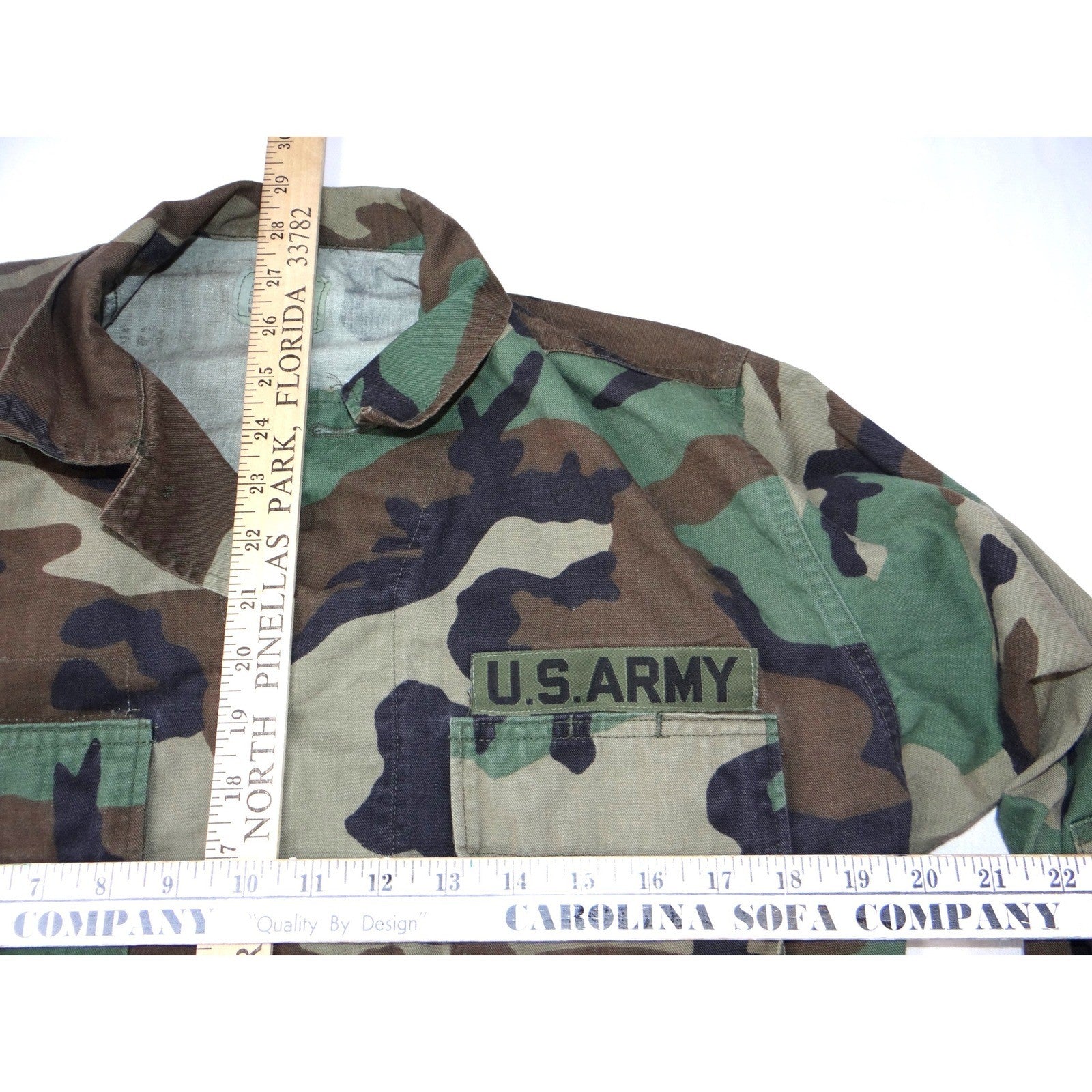 US Army Woodland Camouflage Field Jacket Mens Small Regular M81 Combat Shirt BDU