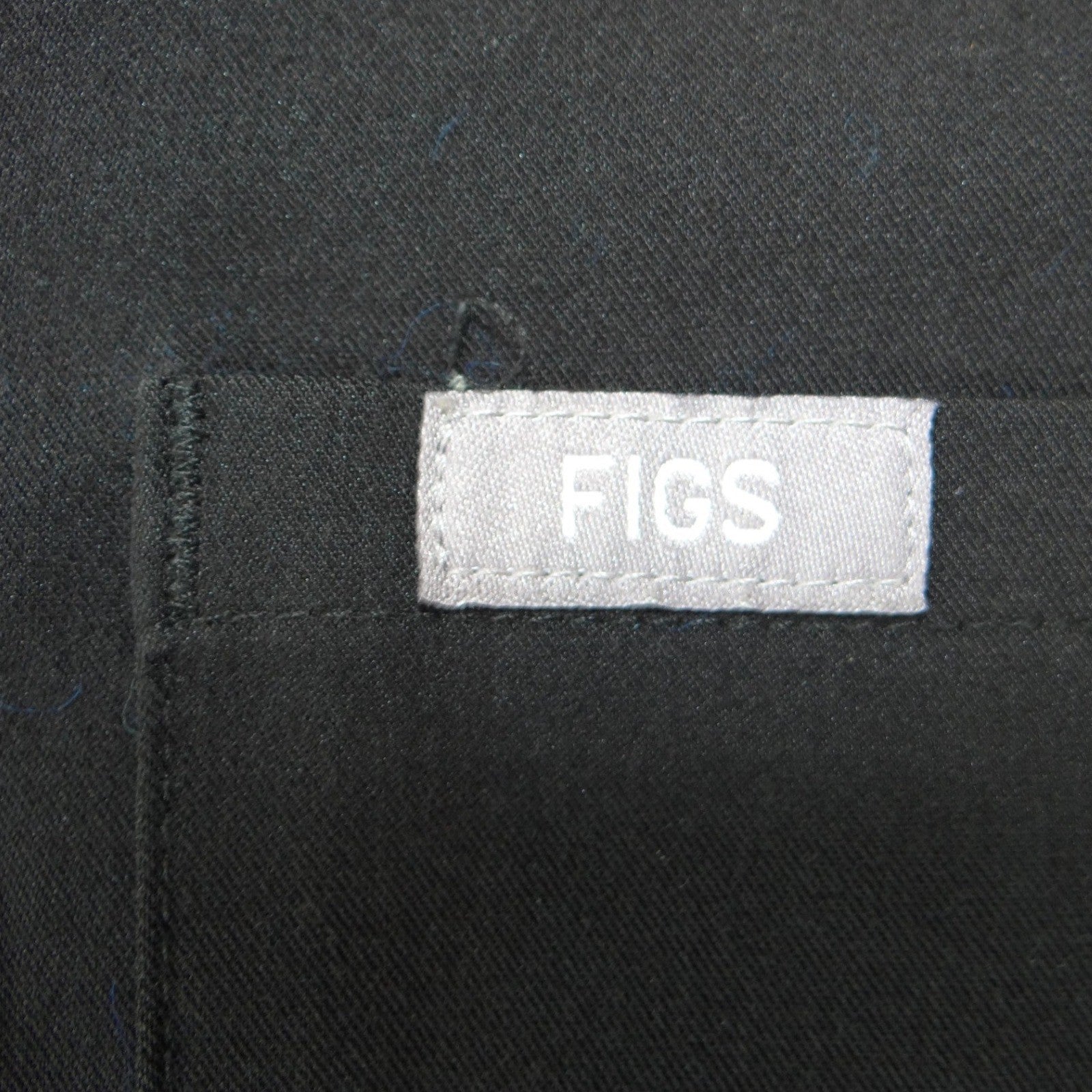 FIGS Technical Collection Black V-Neck Scrub Top Womens Small 1-Pocket