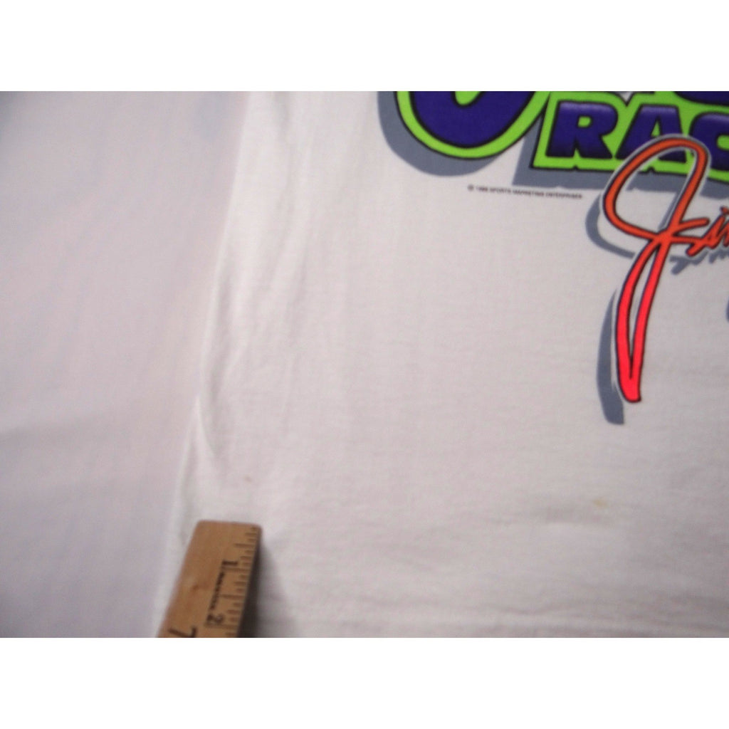 Vintage Smokin Joes Racing tank top featuring Jimmy Spencer graphics White Neon